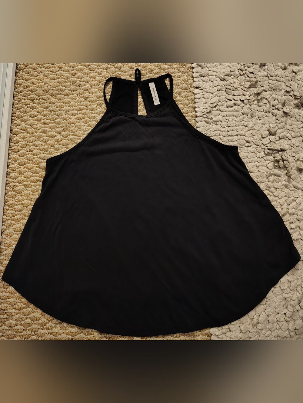 Black High-Neck Racerback Top
